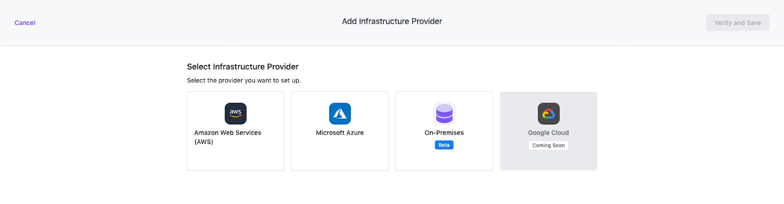 Add Infrastructure Provider Form