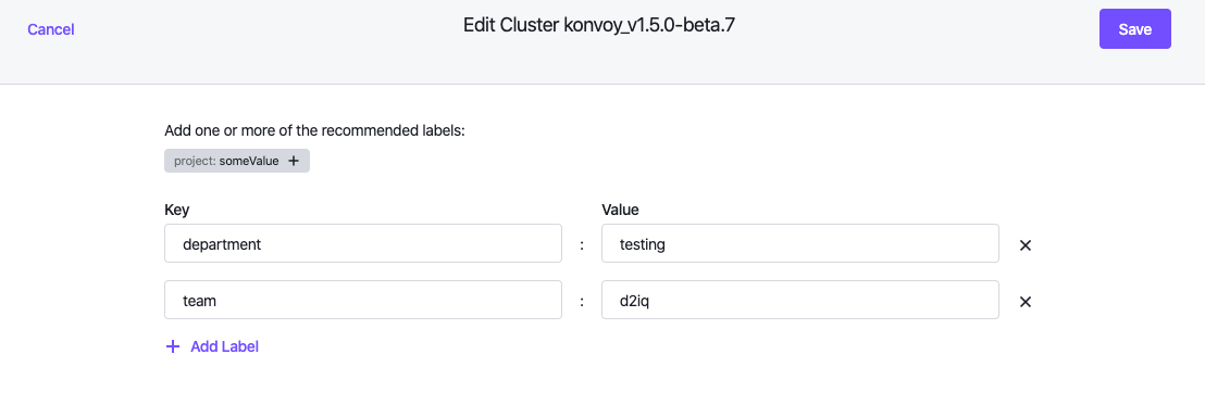 Edit an Attached Cluster