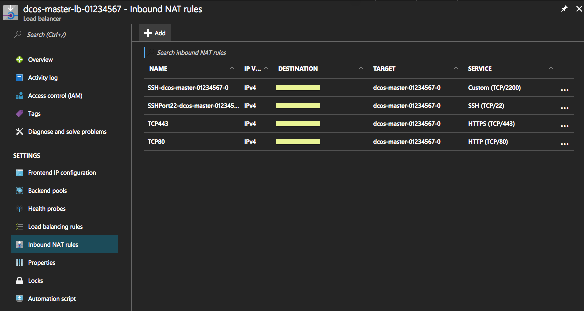 Inbound NAT Rules